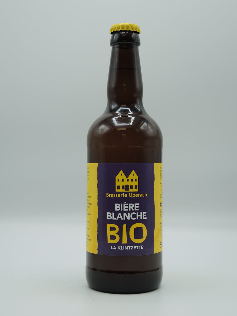 Bière Blanche Bio Artisanale La Klintzette, 50cl, Brasserie Uberach d'Alsace