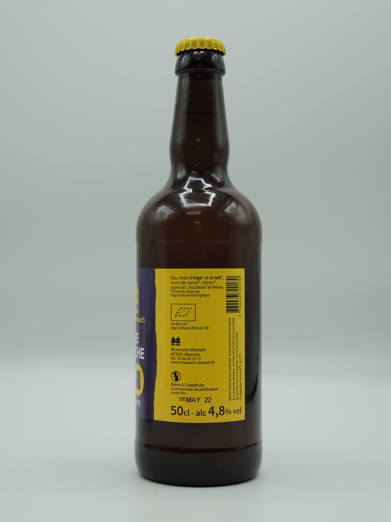 Bière Blanche Bio Artisanale La Klintzette, 50cl, Brasserie Uberach d'Alsace (Ref BB05KBH)
