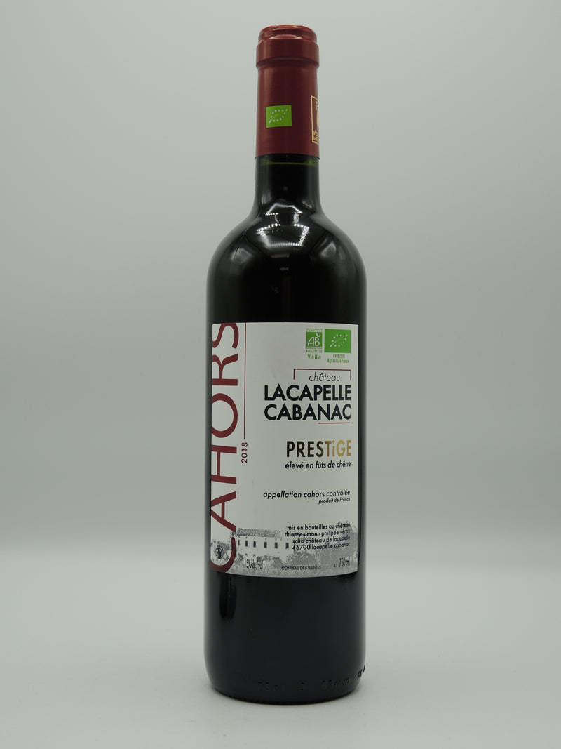 Vin Rouge Bio AOC Cahors 2018, Cuvée Prestige, Château Lacapelle Cabanac
