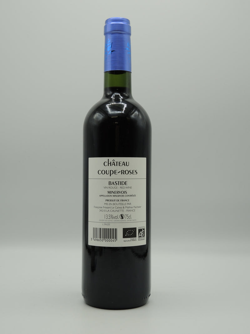 Vin Rouge Bio AOC Minervois 2020, Cuvée Bastide, Château Coupe-Roses
