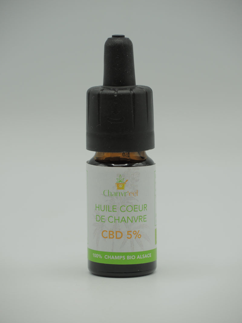 Huile CBD 5% , 100% ALSACE, 10ml, Chanvr'eel