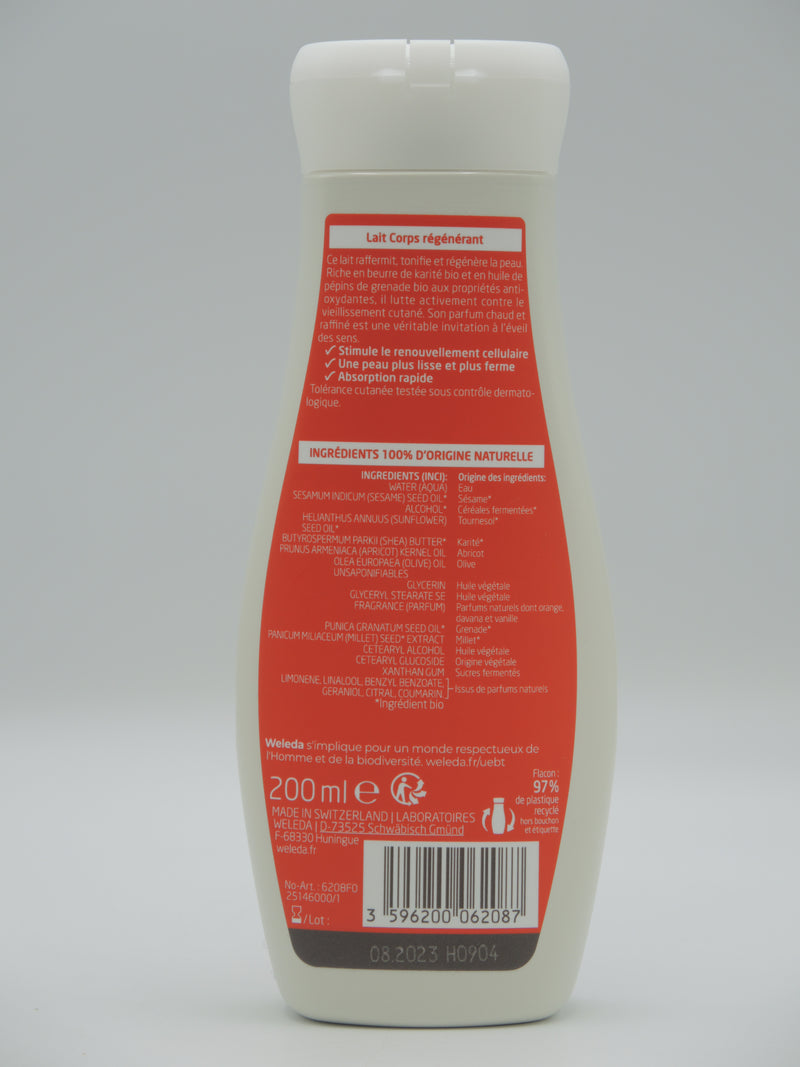 Lait Corps régénérant Grenade, 200ml, Weleda