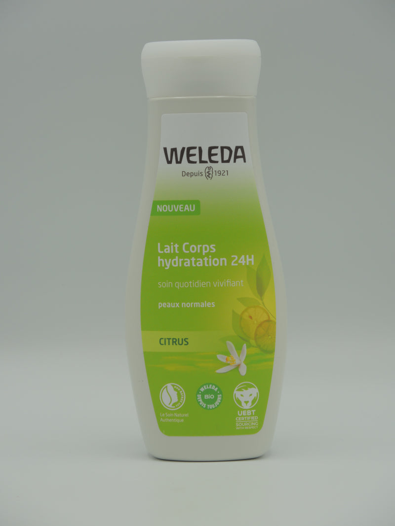 Lait Corps Hydratation 24H Citrus, 200ml, Weleda