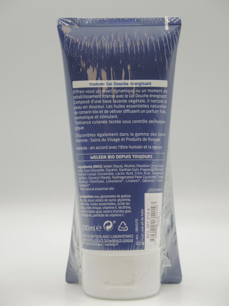 Gel Douche énergisant Homme, 200ml, Weleda