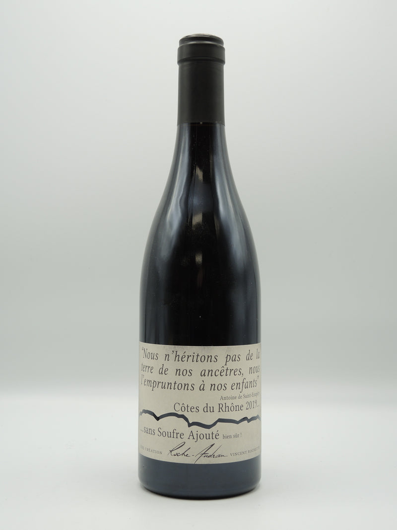 Vin Rouge Bio AOC Côtes du Rhône 2020 Sans Soufre Ajouté, Cuvée Rouge Nature, Domaine Roche Audran