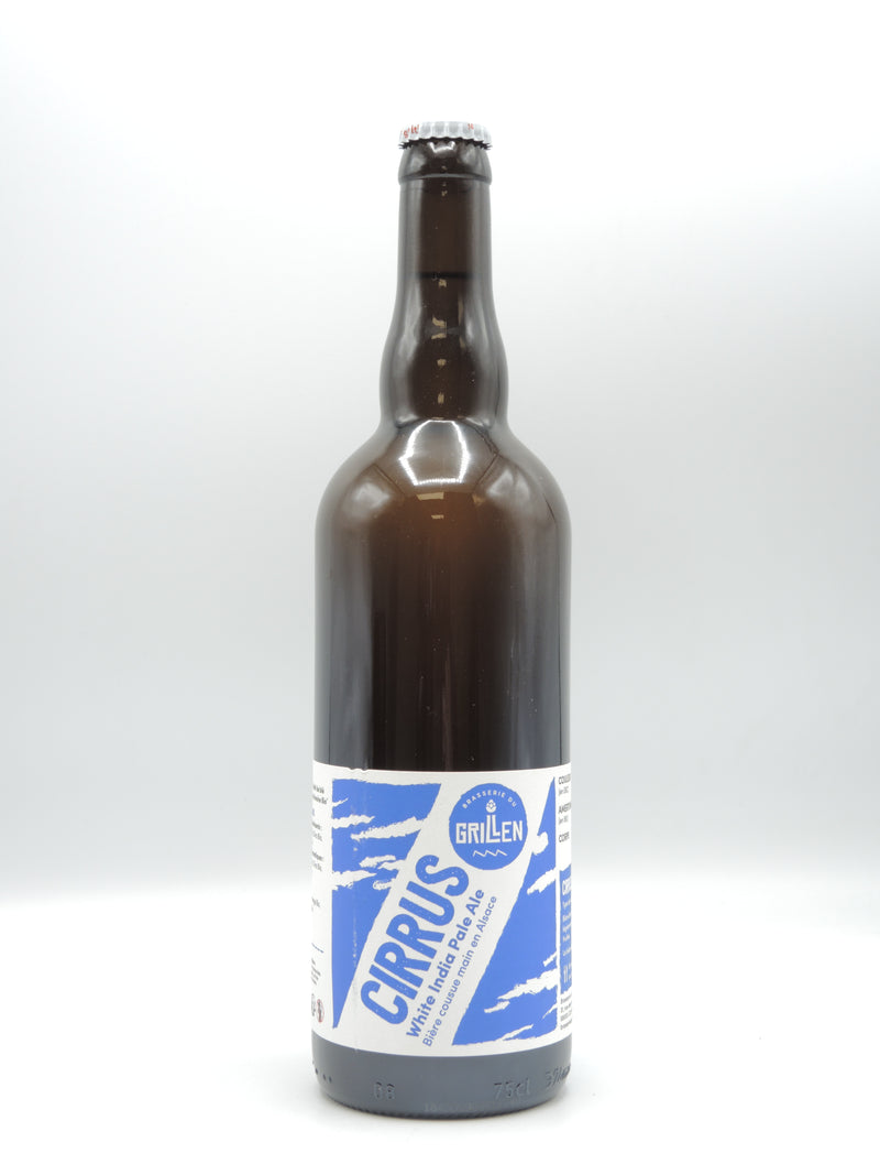 Bière Blanche Bio Artisanale White IPA, Cirrus, 75cl, Brasserie du Grillen d'Alsace