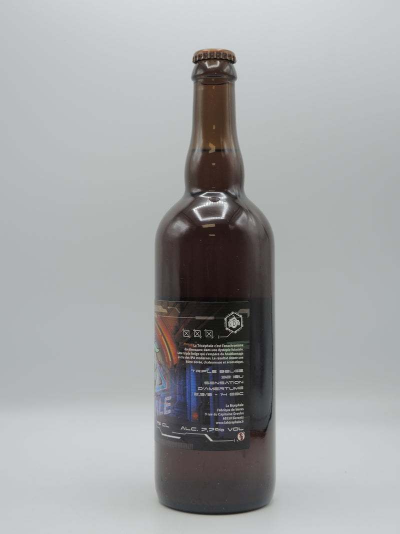 Bière Blonde Type Triple Belge , La Tricéphale 75cl, Brasserie la Bicéphale d'Alsace