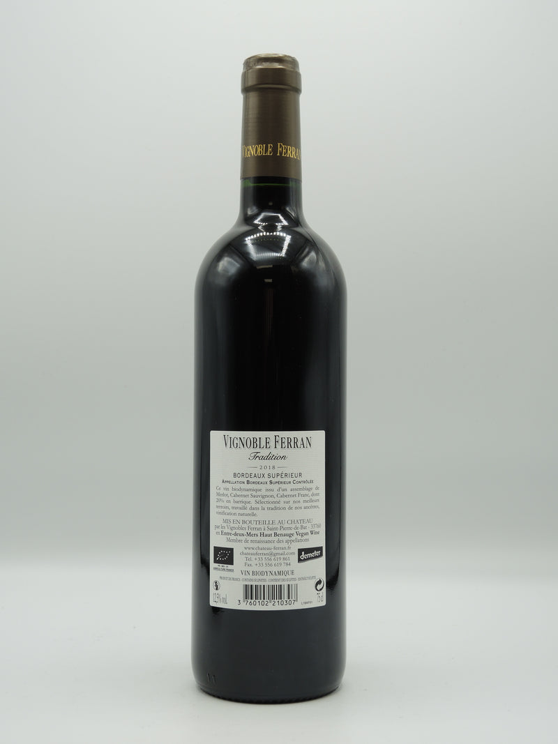 Vin Rouge Bio AOC Bordeaux Supérieur 2019, Cuvée Tradition, Château Ferran Saint-Pierre