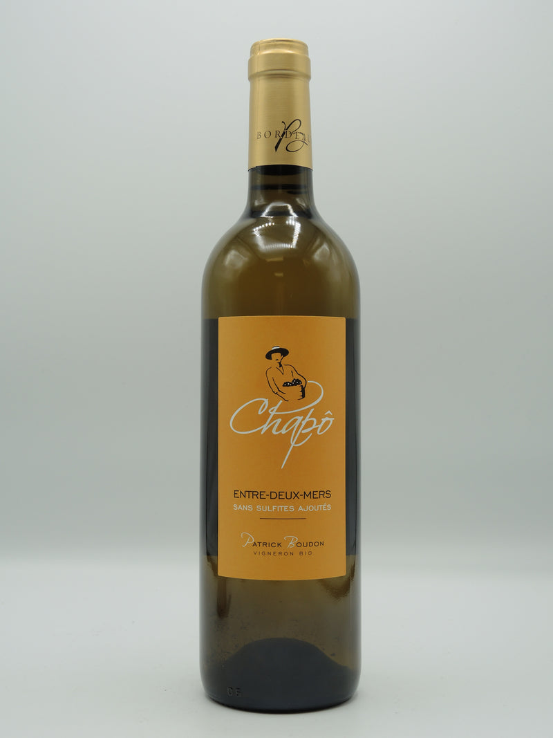 Vin Blanc Bio AOC Entre-Deux-Mers 2019, Sans Sulfites Ajoutés, Cuvée Chapô, Domaine Patrick Boudon