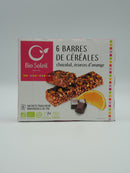 6 Barres de céréales, chocolat & écorces d'orange, Biosoleil