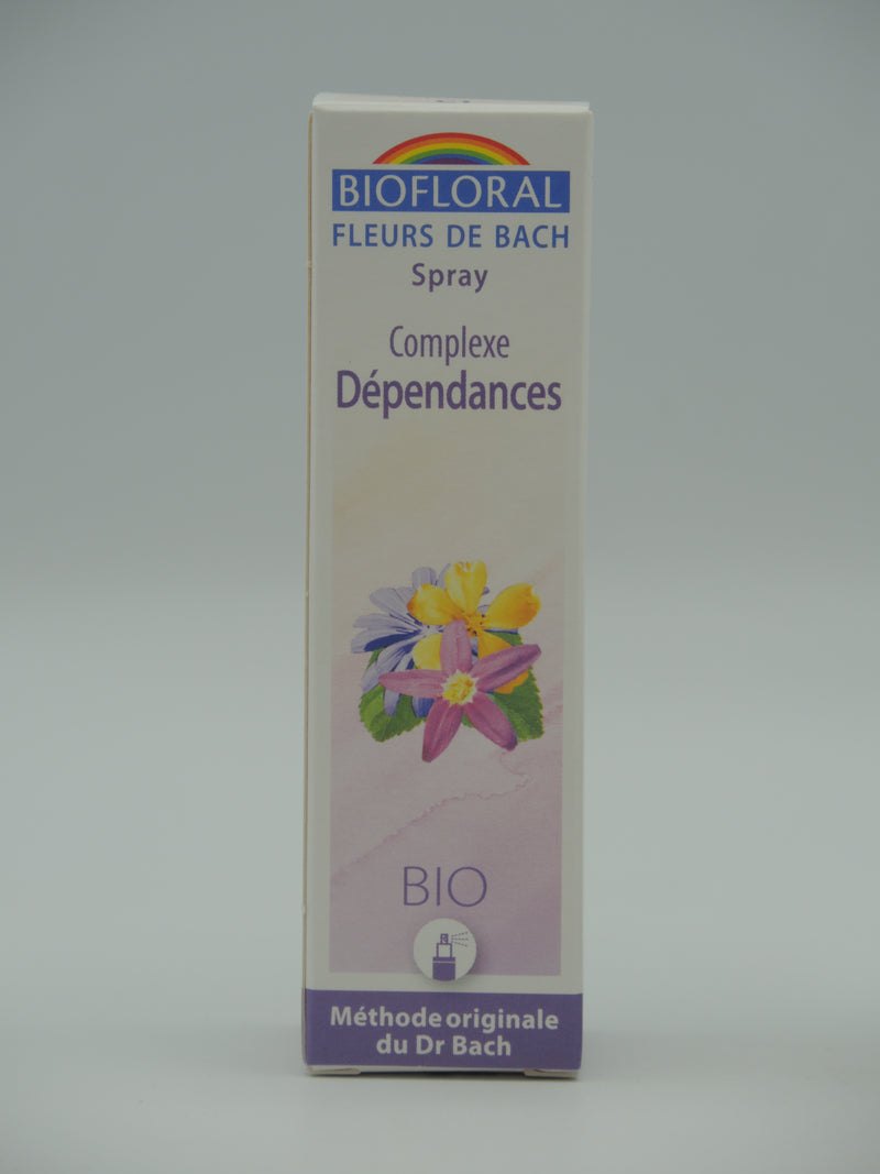 Fleurs de Bach, Complexe 1 - Dépendances, Spray - 20 ml, Biofloral