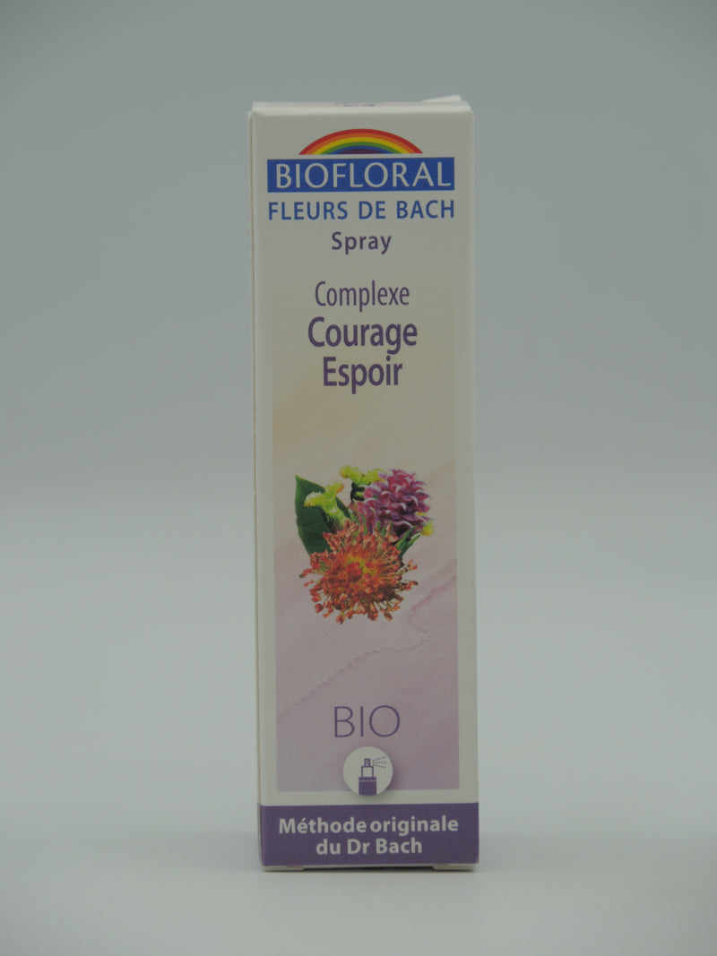 Fleurs de Bach, Complexe 4 - Courage, espoir, spray - 20 ml, Biofloral