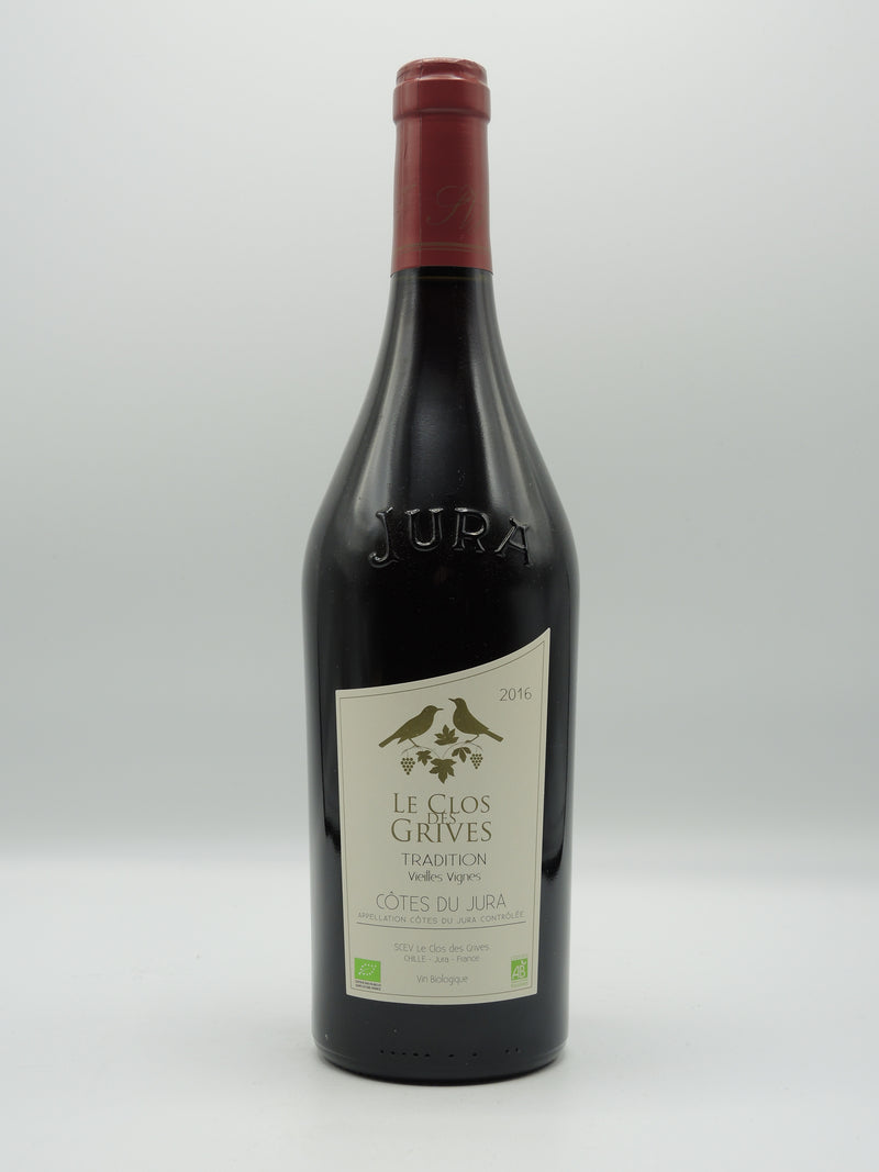 Vin Rouge Bio AOC Cotes du Jura 2016, Cuvée Tradition Vieilles Vignes, Domaine Le Clos des Grives
