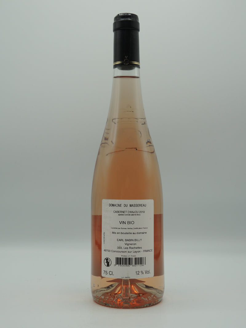 Vin Rosé Bio AOC Cabernet d'Anjou Rosé 2021, Domaine du Massereau