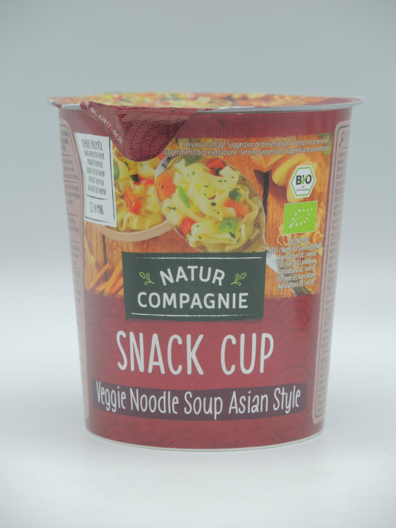 Snack Cup, soupe aux nouilles végétariennes style asiatique, 55g, Natur compagnie