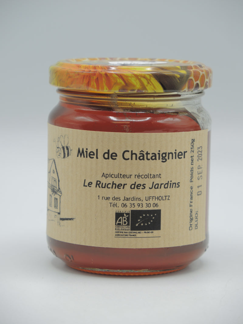 Miel de Châtaignier, 250g, le Rucher des Jardins d'Alsace