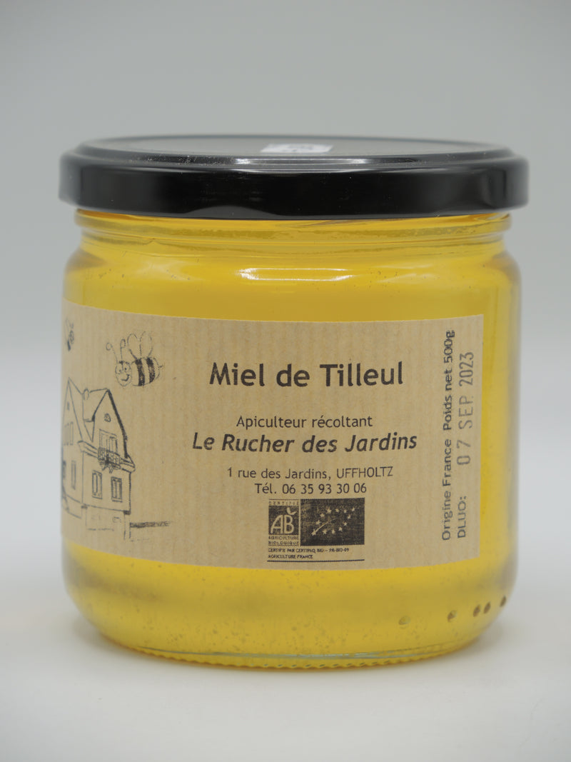 Miel de Tilleul, 500g, le Rucher des Jardins d'Alsace