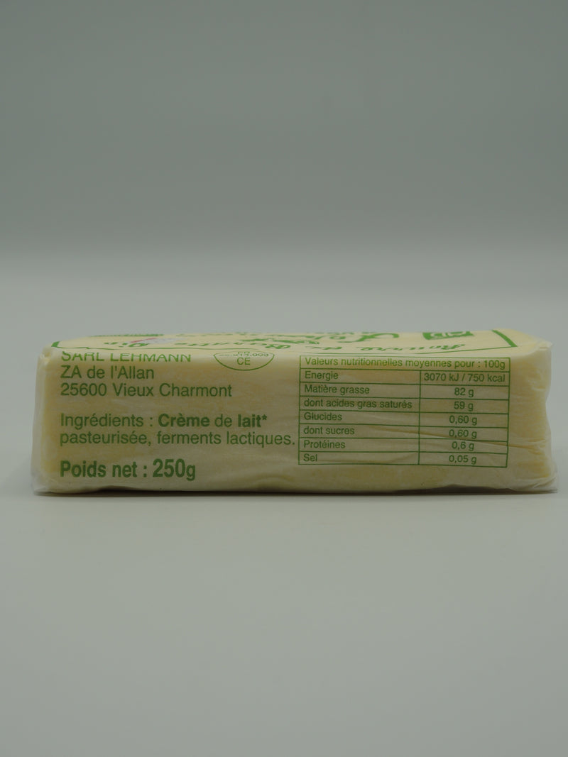 Beurre de baratte, 250g, Lehmann
