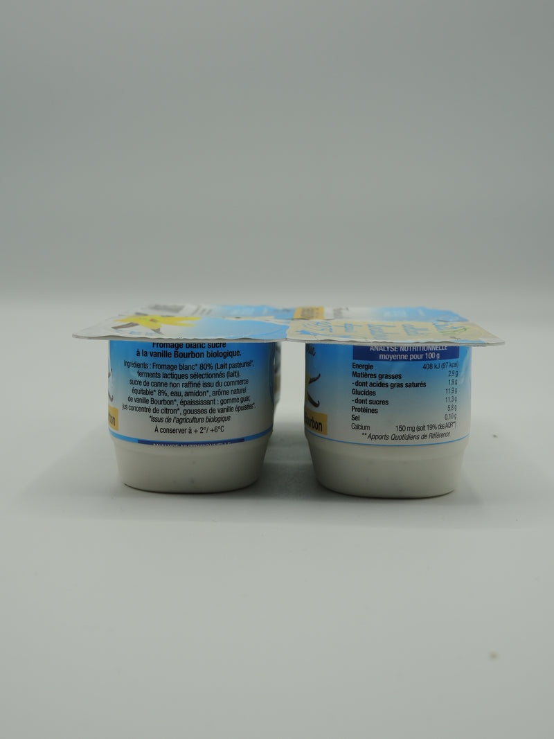 Fromage blanc à la vanille Bourbon, 4x100g, Tante Hélène