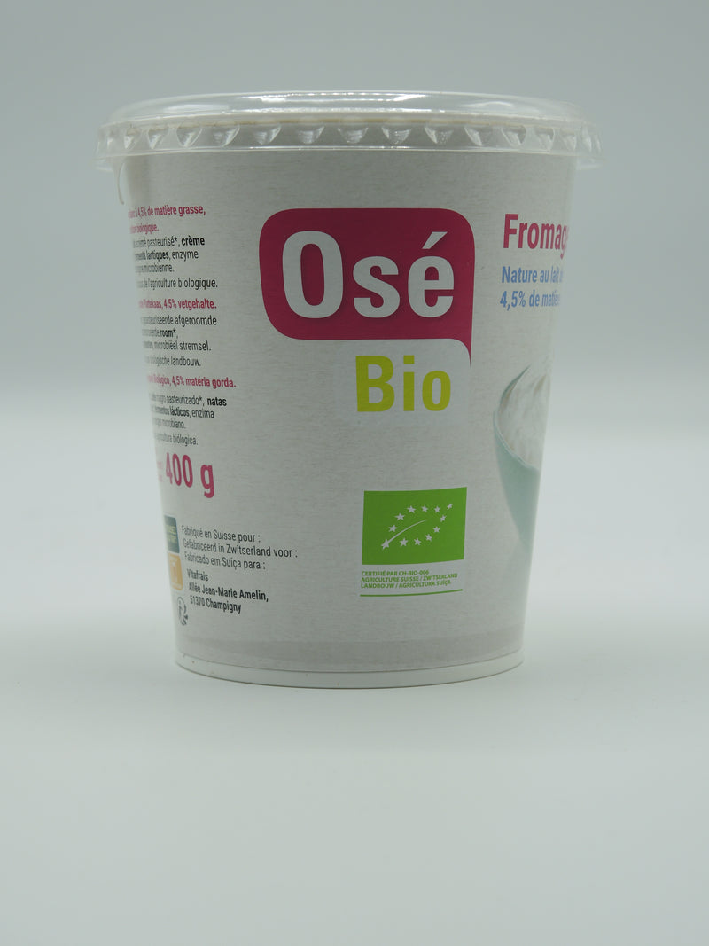 Fromage blanc nature, 400g, Osé bio