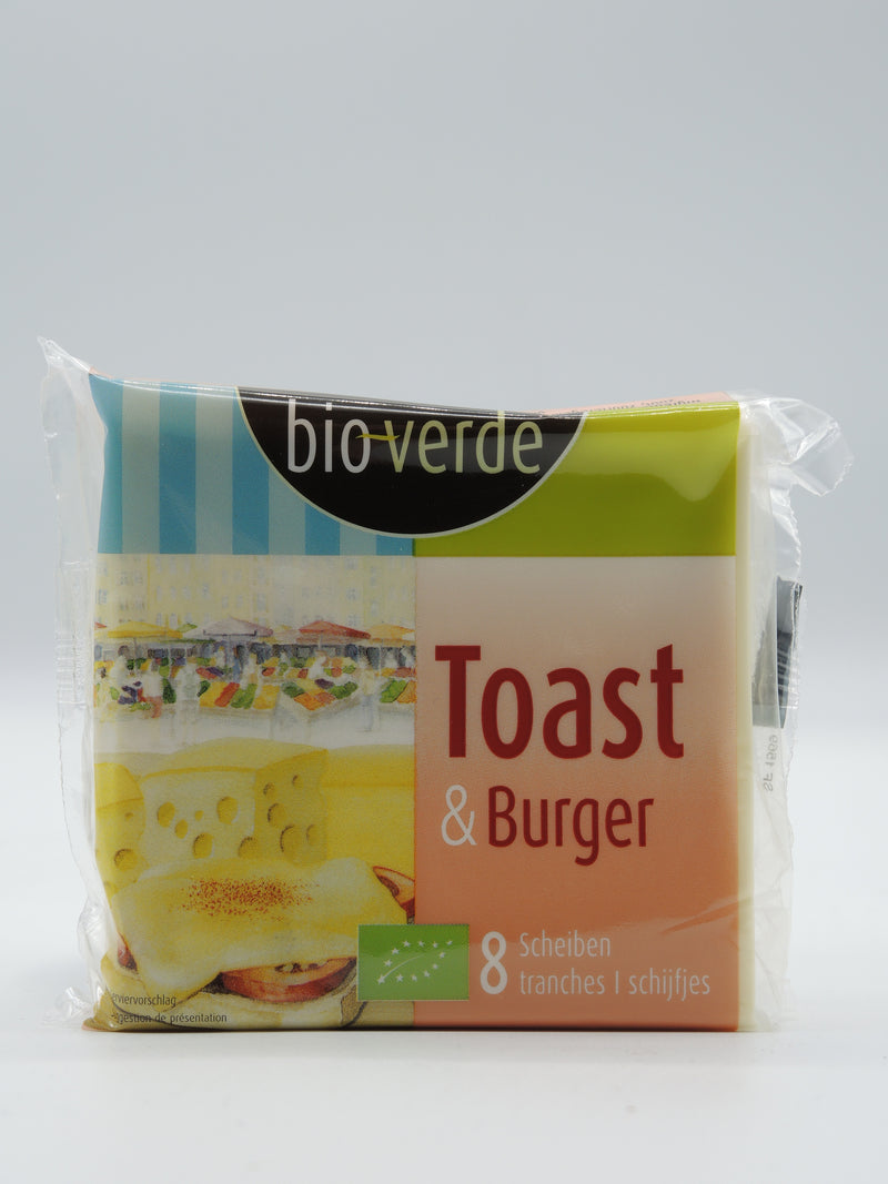 Tranches de fromage pour burger & toast, x8, Bioverde