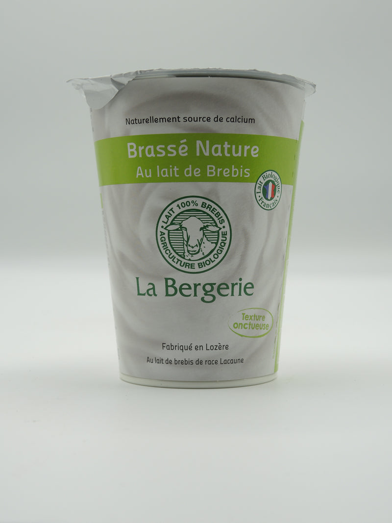 Brassé nature au lait de brebis, 400g, La Bergerie