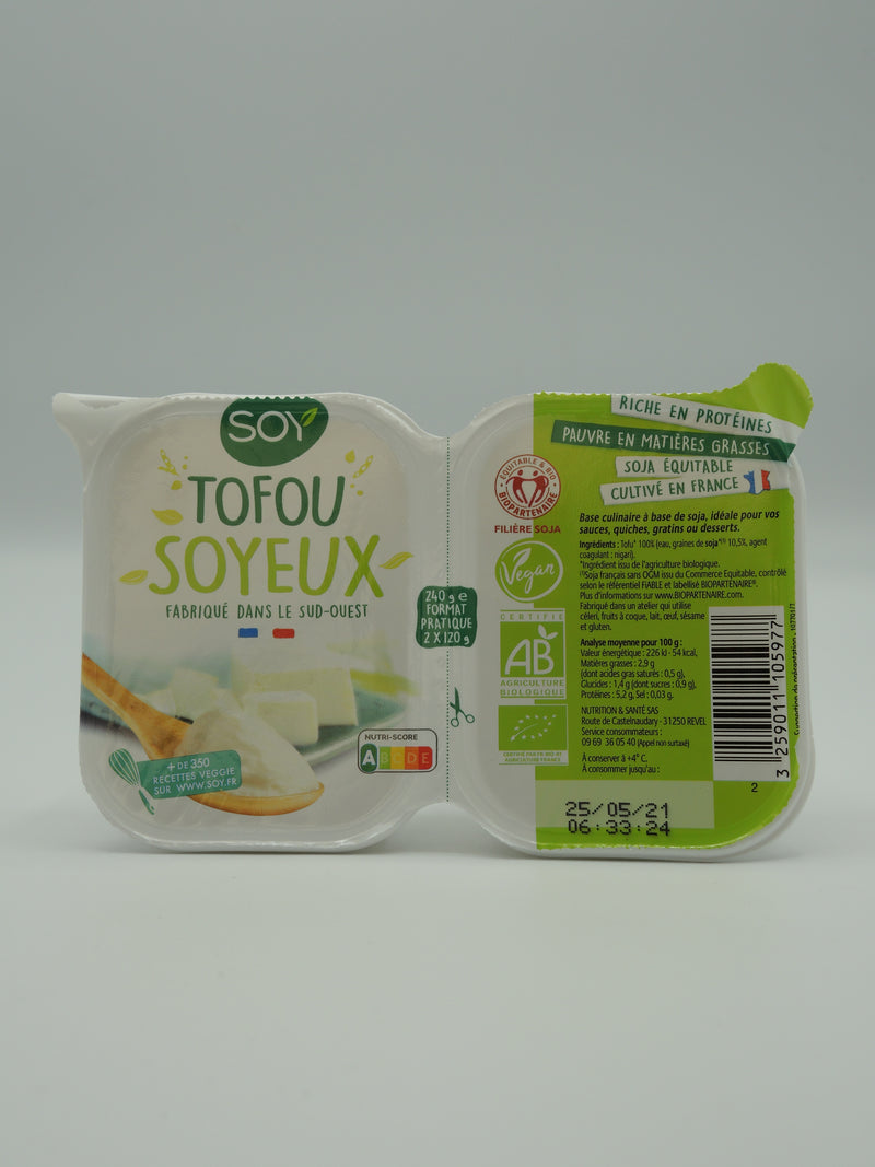 Tofu soyeux, 2x120g, SOY