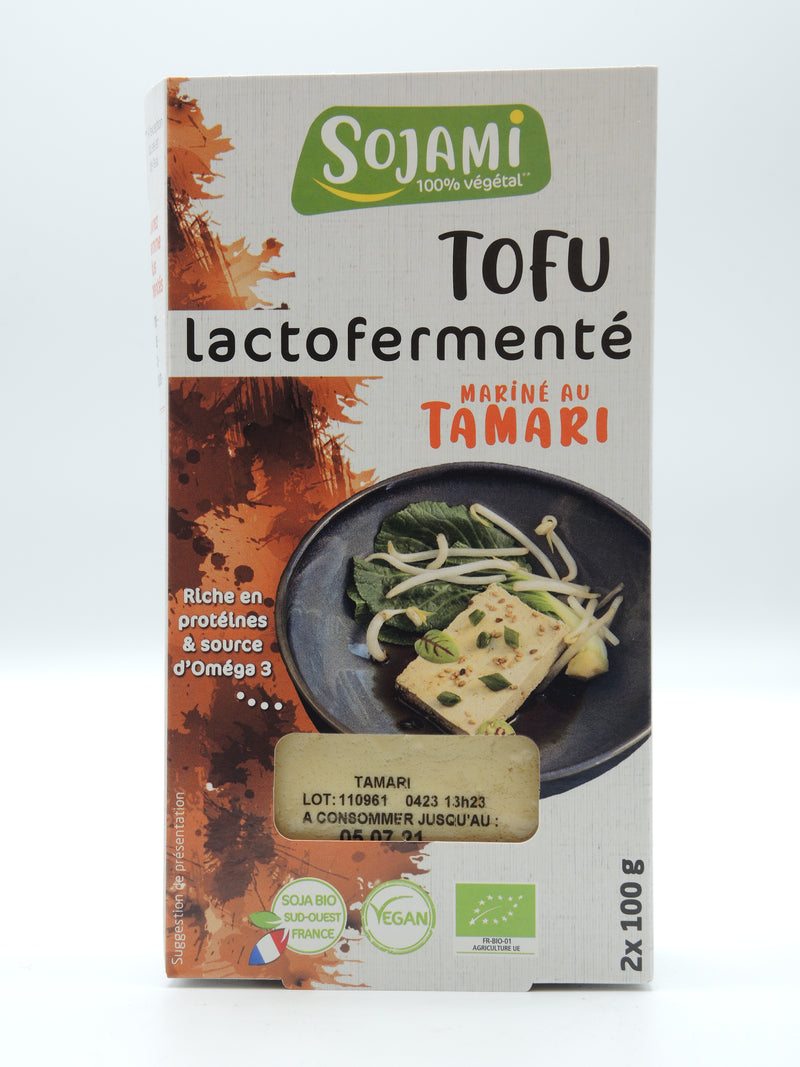 Tofu lactofermenté mariné au Tamari, 2x100g, Sojami