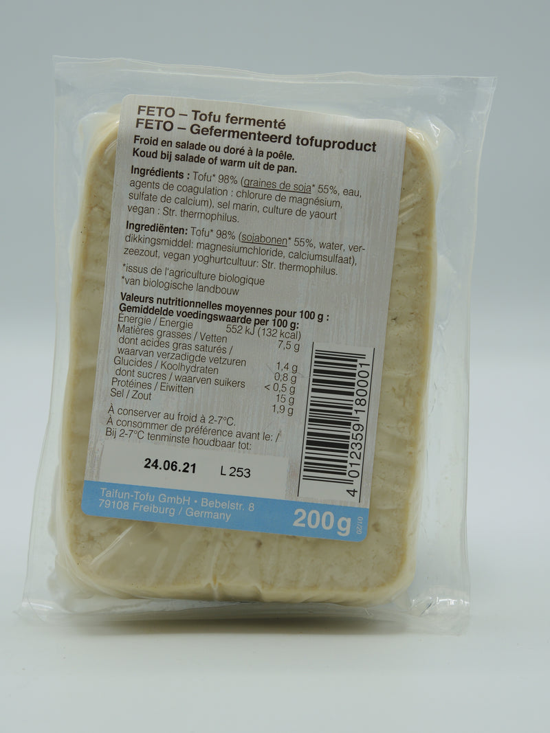 Feto, Tofu fermenté nature, 200g, Taifun