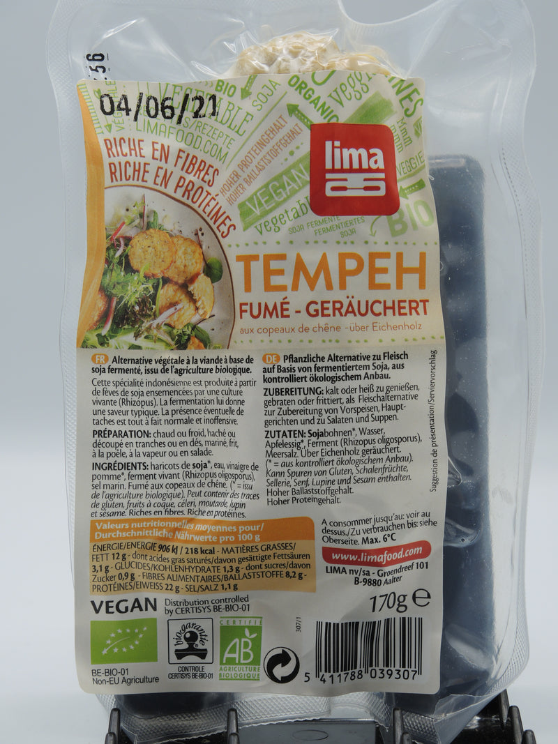 Tempeh fumé, 170g, Lima