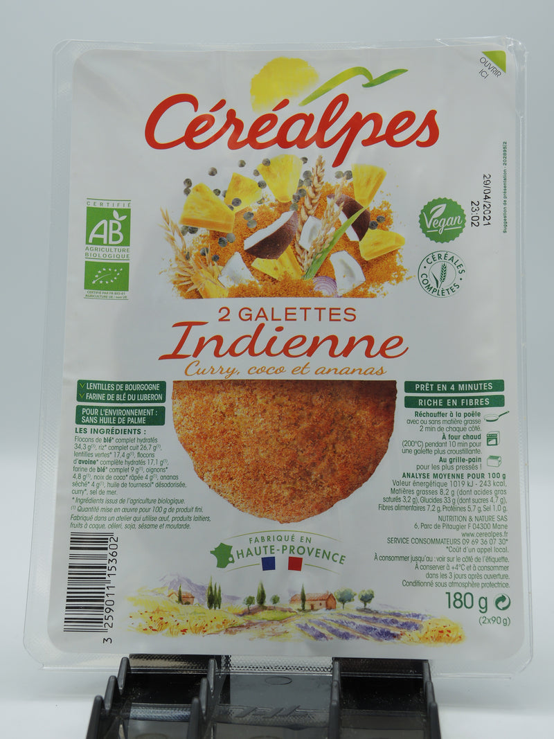 Céréalpes galettes  Indienne, 180g