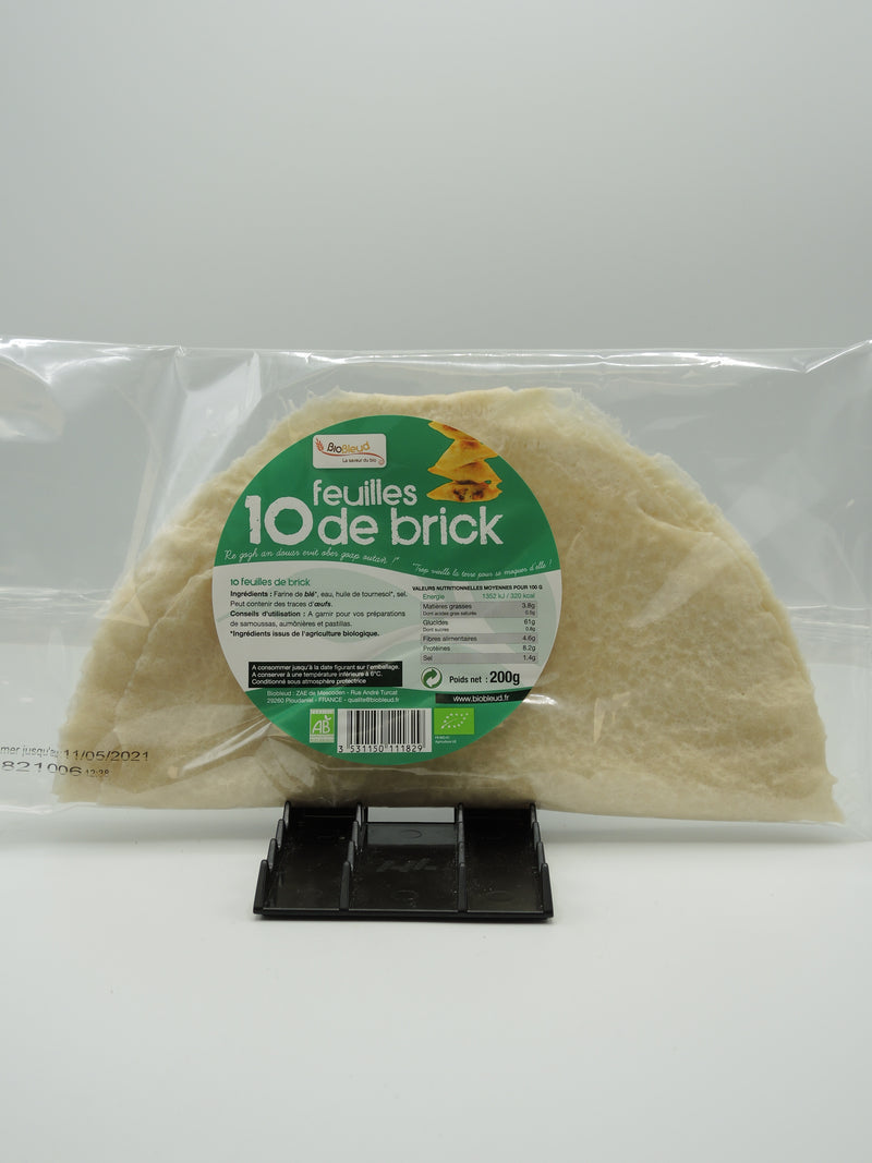 10 feuilles de brick, 200g, Biobleud