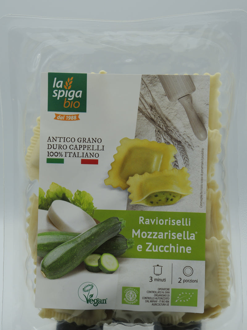 Ravioriselli® Mozzarisella® et Courgettes, 250g, la Spiga bio