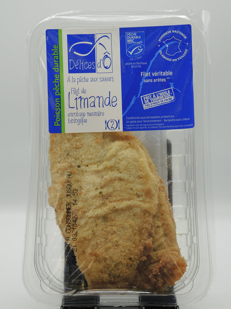 Filet de limande enrobage meunière, 200g, Délices d'O