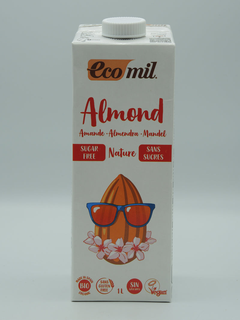 Ecomil Boisson d’amande sans sucres Bio 1 L