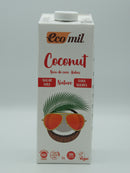 Ecomil Boisson de coco sans sucres Bio 1 L