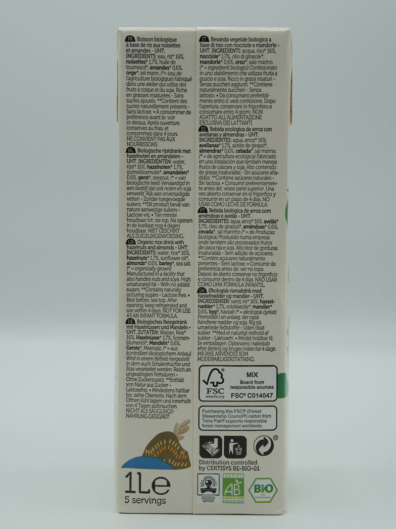 RICE DRINK NOISETTE AMANDE, 1l, Lima