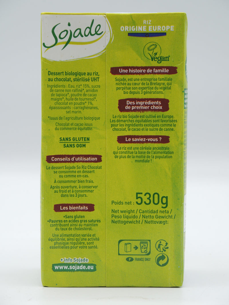 So riz, dessert chocolat, 530g, Sojade