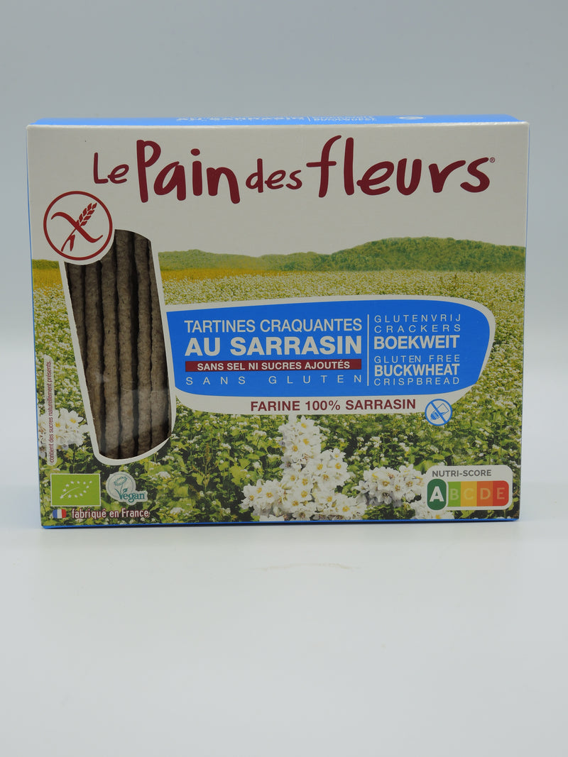 Tartines Craquantes Bio au Sarrasin, sans sel ni sucres ajoutés, 150g, le Pain des Fleurs