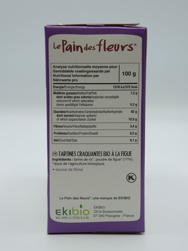 Tartines Craquantes Bio à la Figue, 150g, le Pain des Fleurs