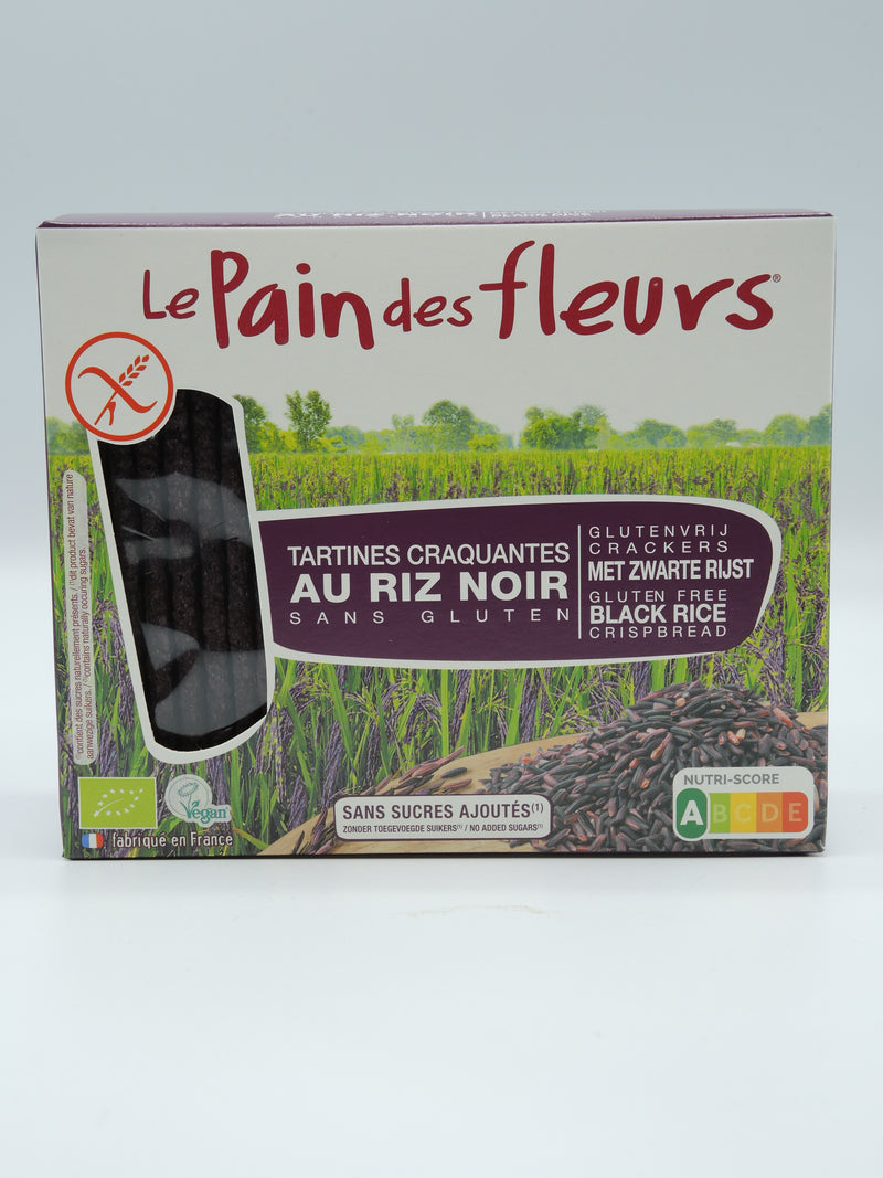Tartines Craquantes Bio au Riz Noir, 150g, le Pain des Fleurs