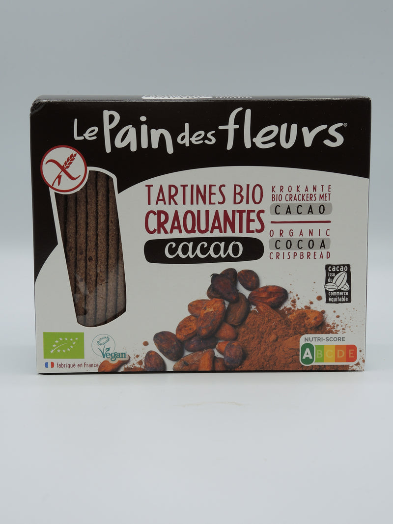 Tartines Craquantes Bio au Cacao, 150g, le Pain des Fleurs