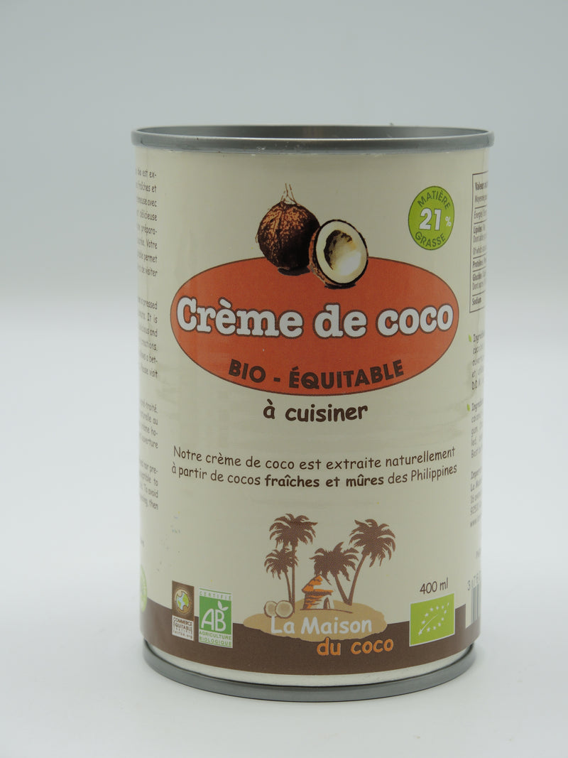 Crème de coco à cuisiner, 400ml, la Maison du coco