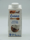 creme cuisine, lait de coco, 20cl, ecomil