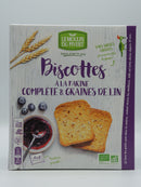 BISCOTTES à la farine complète et graines de lin, 270g, Moulin du Pivert