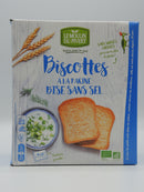 BISCOTTES Sans sel à la farine bise, 270g, Moulin du Pivert