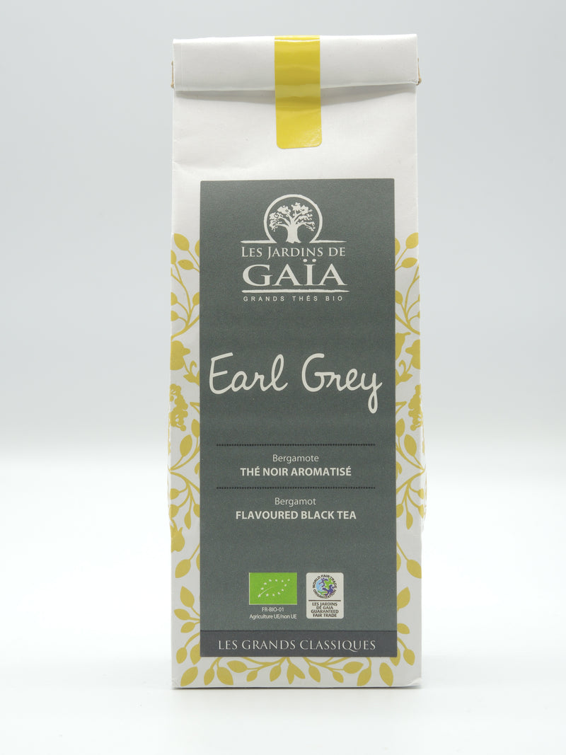 Thé noir bio Earl Grey Bergamote, 100g, Jardins de Gaïa