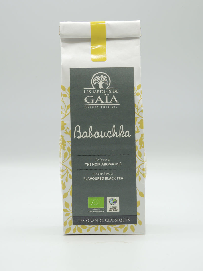 Thé noir bio Babouchka Goût russe, 100g, Jardins de Gaïa