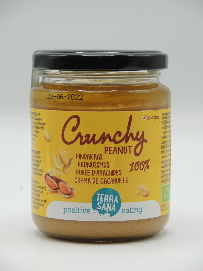 Crunchy peanut, BEURRE DE CACAHUÈTES CRUNCHY 250G, Terra Sana
