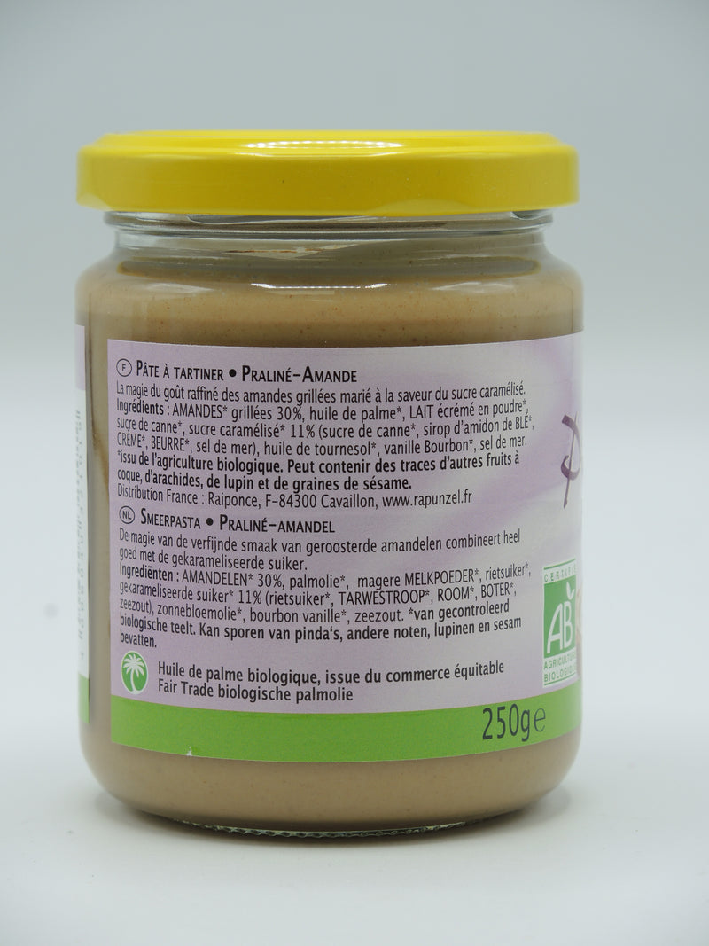 Pâte à tartiner praliné-amande, 250g, Rapunzel